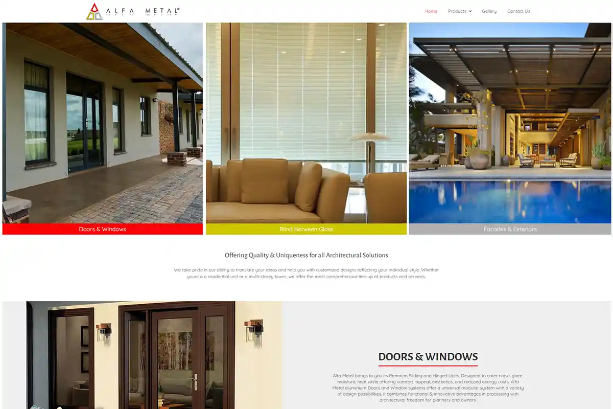 WordPress based website for home and commercial architecture