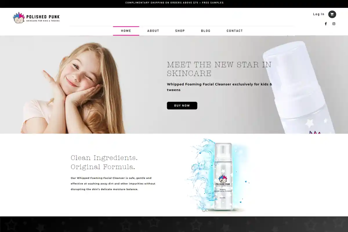 WordPress / WooCommerce based website promoting natural skincare for kids